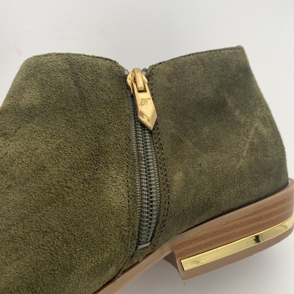 Fergie ankle boots are women 9M suede green gold details festival casual gipsy - Picture 8 of 14